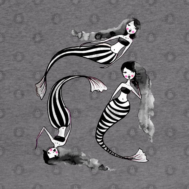 Drifting Along The Currents - Striped Mermaids 2 0f 2 by LittleMissTyne